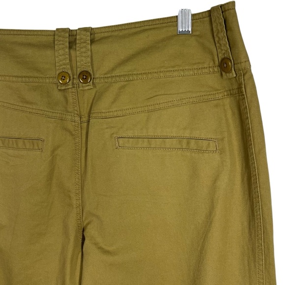 SUNDANCE Mustard Tan Petite 14 Plus Size Wide Leg Linen Crop Pants - Picture 6 of 7